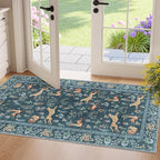 DUKINO 2x4 Rug for Entryway, Animal Washable Runner Rug for Kitchen, Low Pile by DUKINO