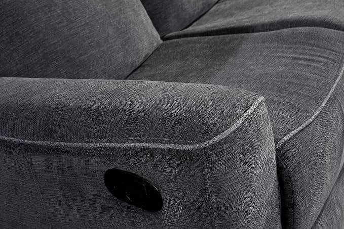 Betsy Furniture Soft Microfiber Manual Reclining Loveseat - Image 7
