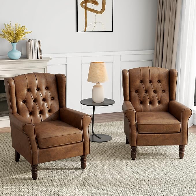 Mid-Century Modern Wingback Accent Chair - Image 6