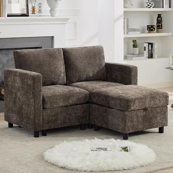 WUTUTUEE 58'' Modular Sectional Loveseat Sofa by WUTUTUEE