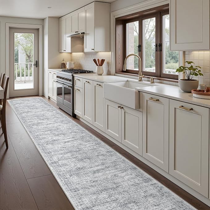 2'6 x 16' Runner Rug Non Slip, Washable Kitchen Rugs, Living Room, Extra Long - Image 4