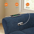 MCombo 78.3" Wall Hugger Power Loveseat Recliner Sofa - Image 8