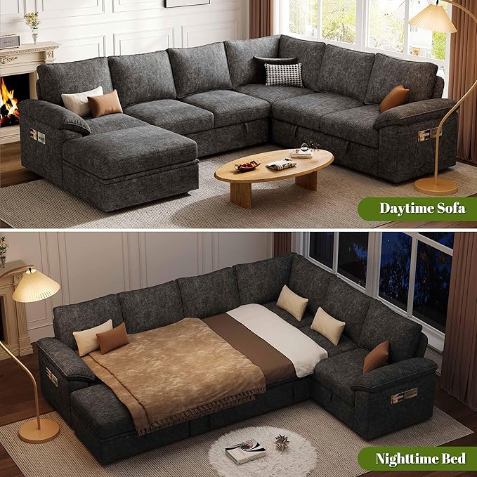 108 Inch Sectional Sleeper Sofa - Image 4