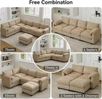 114'' Sectional 4 Seater Couch, Oversized Modular Couches - Image 7