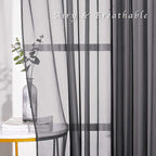 NICETOWN Sheer Curtains for Bedroom Windows, Grommet Casual Soft Voile Sheer - Image 5