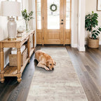 Rug Runner 3x8 for Hallway: Washable Non Slip Kitchen Entryway Carpet Low Plie - Image 2