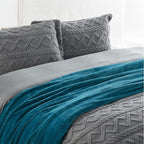 Bedsure GentleSoft Fleece Throw Blanket Teal - Image 8