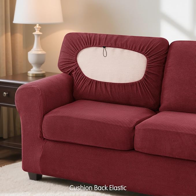 SUBRTEX 5 Pieces Stretch Sofa Slipcover Sets Couch Cover Sets Backrest Cushion - Image 7
