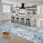 Soalmost Abstract Runner Rug 3x8 Hallway Kitchen Rugs Non-Slip, Foldable by Soalmost