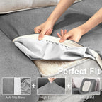 ANARACHON Leather Look Couch Cushion Covers Sofa Seat Slipcovers Sets Couches - Image 4