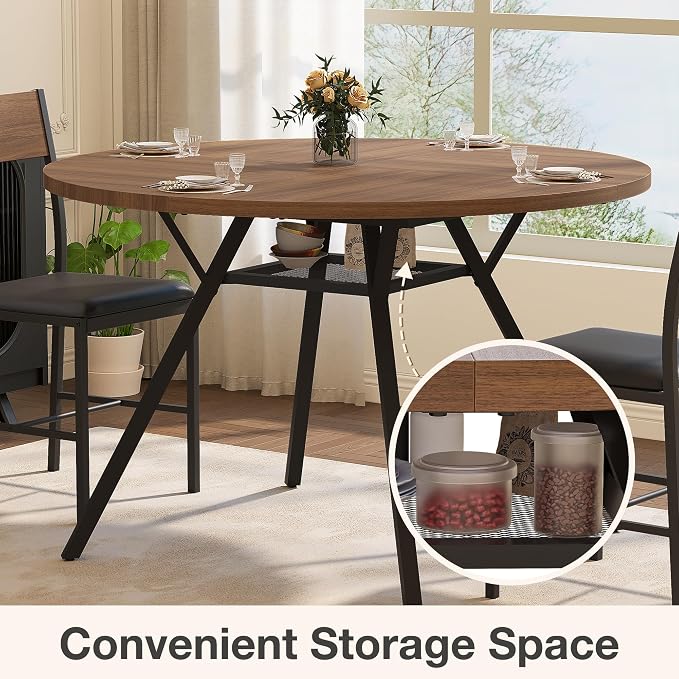 Pamapic 47'' Round Dining Table Set - Image 4