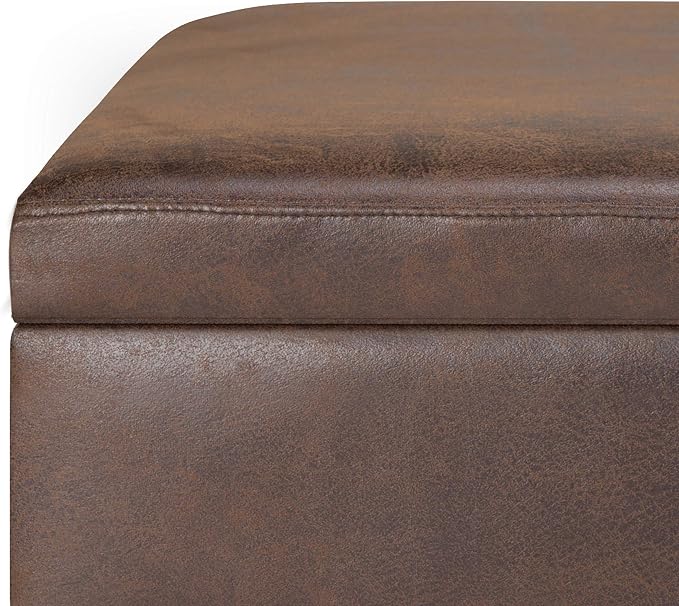 SIMPLIHOME Owen Small Rectangular Storage Ottoman - Image 6