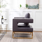 Roundhill Furniture Lenola Upholstered Accent Arm Chair - Image 5