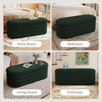 Busaurus Storage Ottoman Bench 49.2 Inch Upholstered Fabric Storage Bench - Image 6