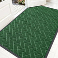 OLANLY Front Door Mat Outside 59x34, All-Season Absorbent Rubber Doormat | Green by OLANLY