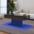 Black Modern Coffee Table with Hidden Storage by Kurufurt