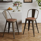Andeworld Metal Bar Stools Set of 2, 30 inch Bar Height Barstools by Andeworld