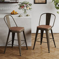 Andeworld Metal Bar Stools Set of 2, 26 inch Counter Height Barstools by Andeworld