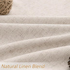 Oatmeal 100% Blackout Curtains 108 Inch Length 2 Panels Set - Image 3