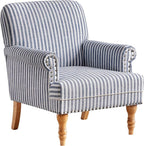 HUIMO Linen Fabric Accent Chair, Mid-Century Modern Armchair - Image 7
