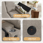 Auvsoce 65'' Chaise Lounge Chair Indoor, 3-in-1 Convertible Sofa Bed - Image 3