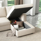 HONBAY Sectional Couch with Pull Out Bed, Sectional Sleeper Sofa with Storage - Image 4