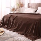 BEDELITE Fleece Blanket Soft Plush King Size Bed Blanket Brown 108"x90" | Ultra by BEDELITE