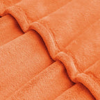 BEDELITE Fleece Blanket Soft Fall Oversized Bed Blanket Orange 120"x120" | - Image 4
