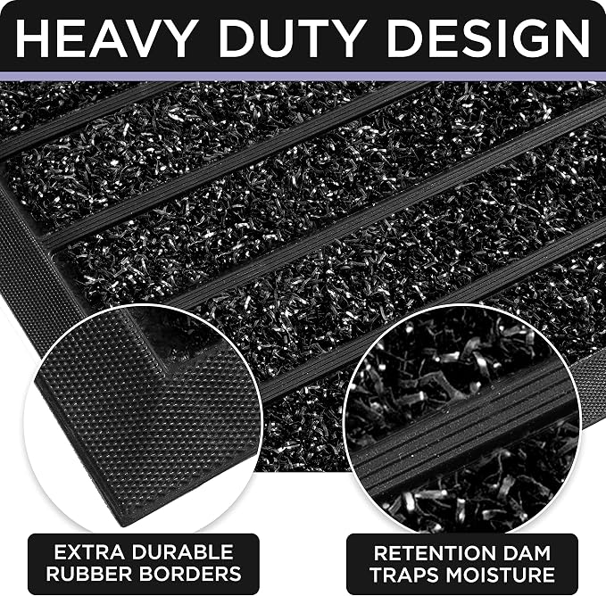 ubdyo Extra Durable Door Mat Outside Entrance | Dirt Trapping, Non-Slip Backing - Image 4