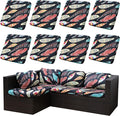 8PCS Patio Cushion Covers.Patio Furniture Couch SeatSlipcovers | Washable by SUKAIKEQA