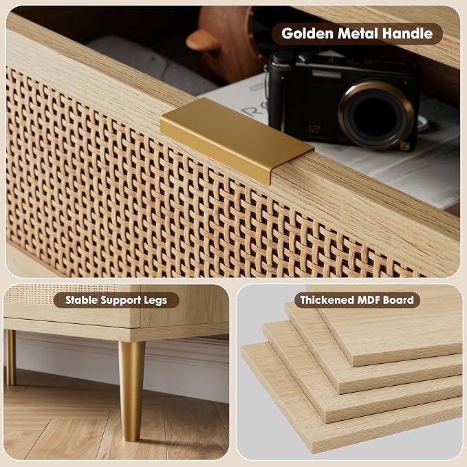 GarveeHome Rattan 9 Drawer Dressers - Image 9