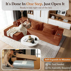 108" Cloud Sectional Couch, Comfort L Shaped Boneless Couch - Image 3