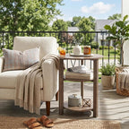 Farmhouse 3-Tier Round Side Table, 17.7 * 21.7 Inch Small End Table - Image 7