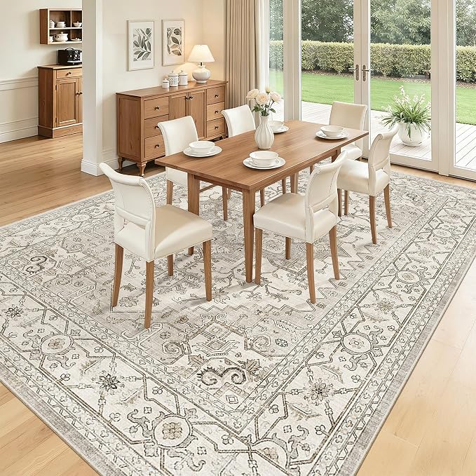 Madane 8x10 Area Rugs for Living Room, Non-Slip Washable Rug, Soft Low Pile - Image 4