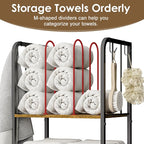 Towel Racks for Bathroom 3-Tier M-Shaped Detachable Dividers, Durable Metal - Image 2