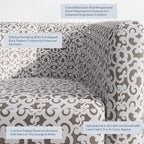 BELLEZE Accent Barrel Chair Set of 2, Linen Round Chair Club Tub Sofa Corner - Image 5