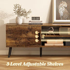SUPERJARE TV Stand for 55, 65 Inch TV, 63 Inch Entertainment Center - Image 4
