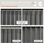 Dark Grey Memory Shaped Pinch Pleated Living Room Curtains 84 Inches Long 2 - Image 5