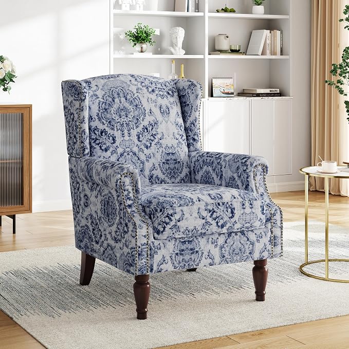 Pia Ricco High Back Floral Accent Chair by PiaRicco
