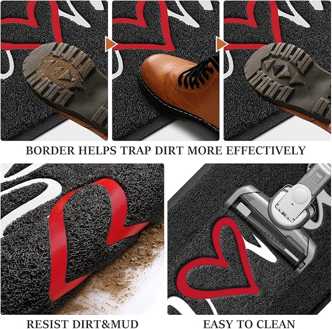 Door Mat Welcome Mat Floor Mat for Entryway, High Traffic Areas | Low Profile - Image 5
