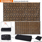 SAND MINE Reversible Mats, Plastic Straw Rug, Modern Area Rug, Large Floor Mat - Image 3