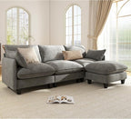 Ihanherry 105" Modular Sectional Sofa, L-Shaped Cloud Couch by iHanHerry