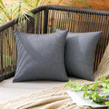 MIULEE Pack of 2 Decorative Outdoor Solid Waterproof Throw Pillow Covers Faux by MIULEE