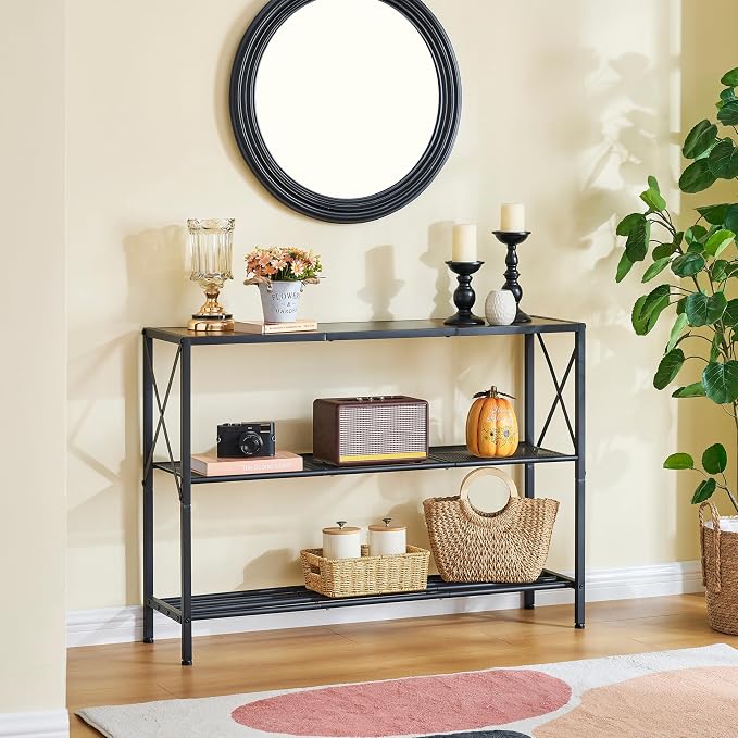 Hoctieon Industrial Console Table, 3 Tier Entryway Table, Hallway Table - Image 10
