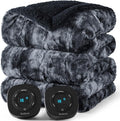 Bedsure Faux Fur Electric Blanket Queen Size, Dual Control Heated Blanket Queen by Unknown