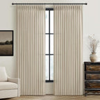 Light Brown Natural Linen 100 Inch Patio Curtains - Image 2
