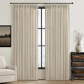 Custom Warm Beige Pinch Pleat Light Filtering Curtains 88 Inches Long by PleatedDrapes
