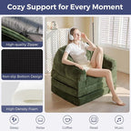 MAXYOYO Folding Sofa Bed with Backrest, Boneless Fold Out Couch Bed with Handle - Image 4