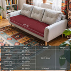Hokway Couch Cushion Covers Christmas Wine Red Stretch Cushion Covers Sofa Seat - Image 3