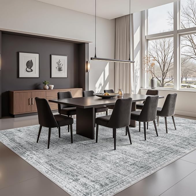 8x10 Area Rugs for Living Room, Large Washable Rug, Dining Room, Low Pile - Image 4